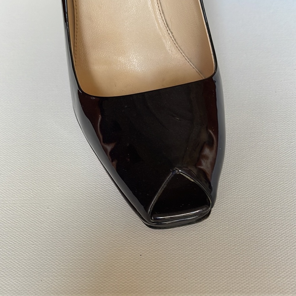 Prada Black Peep Toe Heels. Size 40. - Picture 4 of 7